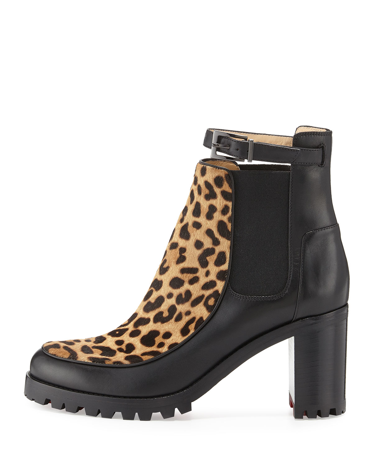 louboutin brown booties